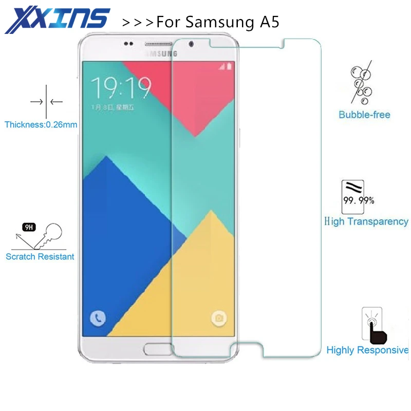 Закаленное стекло для Samsung Galaxy A3 A8 2015 A9 A5 2017 A7 2016 J5 J7 Защитная пленка смартфона