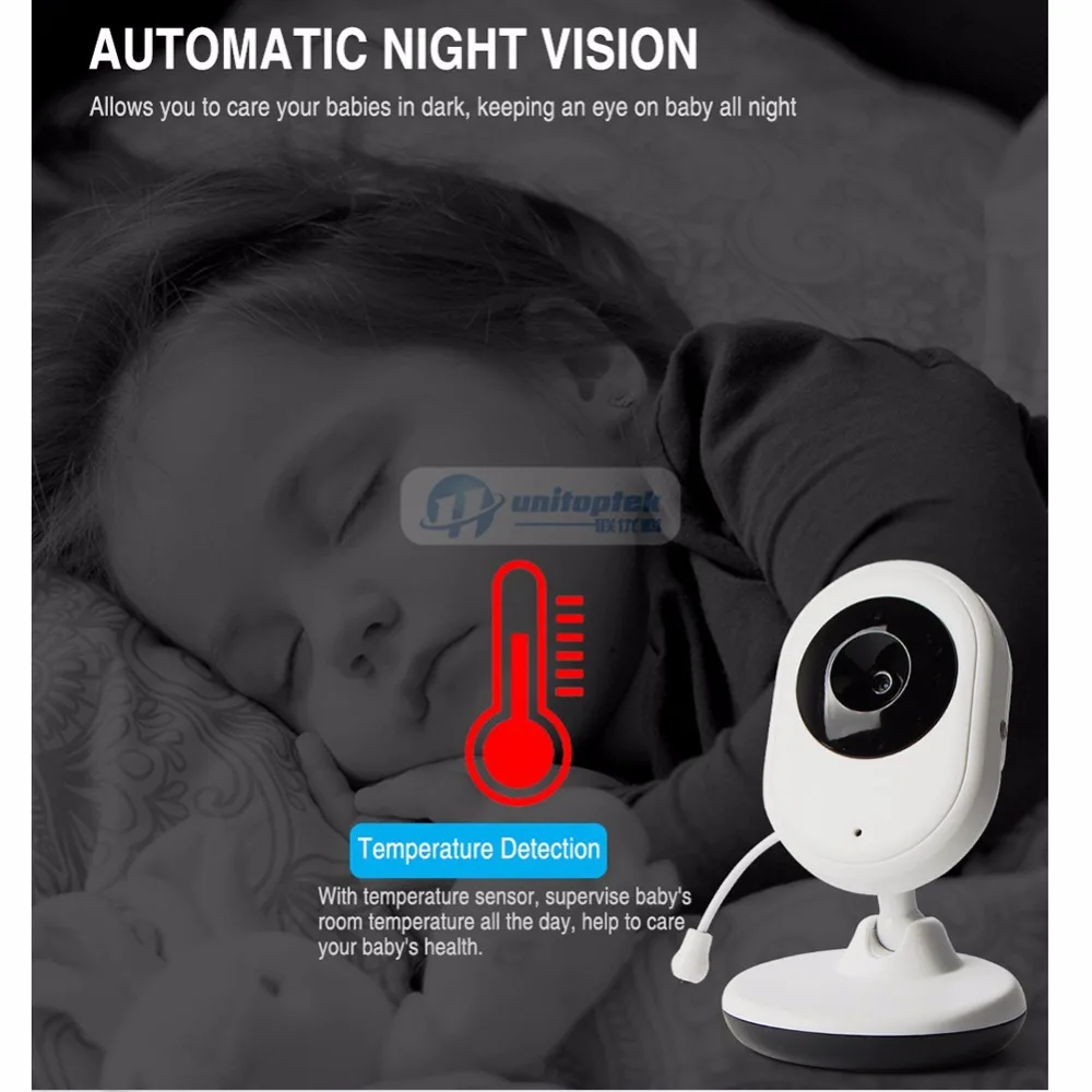  2.4GHz Wireless Infant Radio Babysitter Digital Video Camera Sleeping Baby Monitor Night Vision Tem