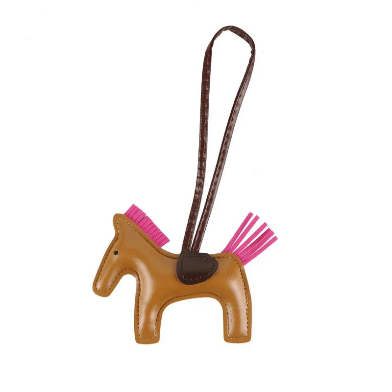 Лошадь дизайн подвески для сумки искусственная кожа пони кисточки Сумка Подвески 20 цветов лошади Родео сумка орнамент для сумки украшения