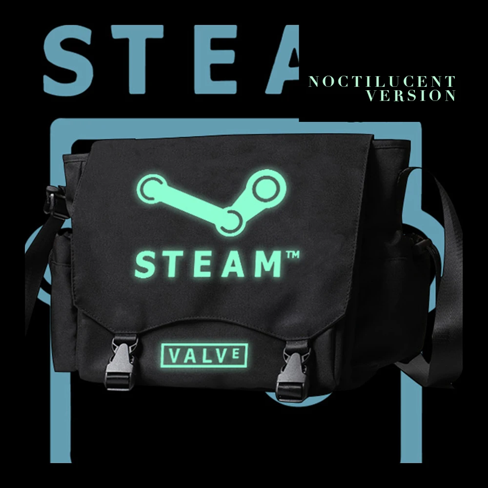 

PC Game STEAM Single Bag Luminous Teenagers Messenger Bag for School Bookbag VALVE