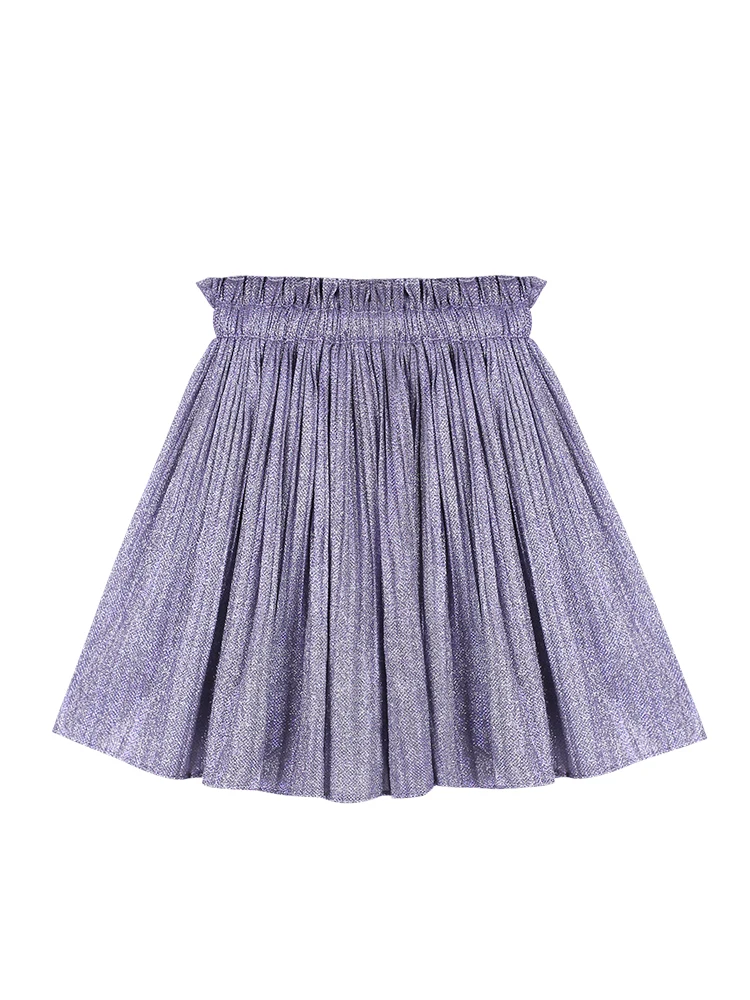 elastic waist female cheap short above knee sexy bubble skirt pleated