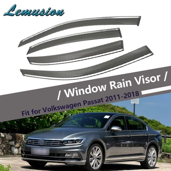 

High Quality 4pcs Smoke Window Rain Visor For VW Passat 2011 2012 2013 2014 2015 2016 2017 2018 ABS Deflectors Guard Accessories