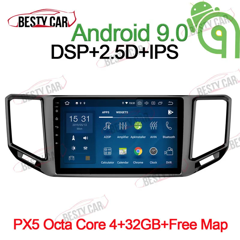 10 1 &quotAndroid 9 0 автомобильный мультимедийный плеер стерео gps навигация для VW