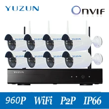 960 P wi-fi видеонаблюдения комплекты 8ch wirelsssIP Видеонаблюдения комплекты ВИДЕОНАБЛЮДЕНИЯ Камеры Наблюдения WIFI Система крытый каскадный режим