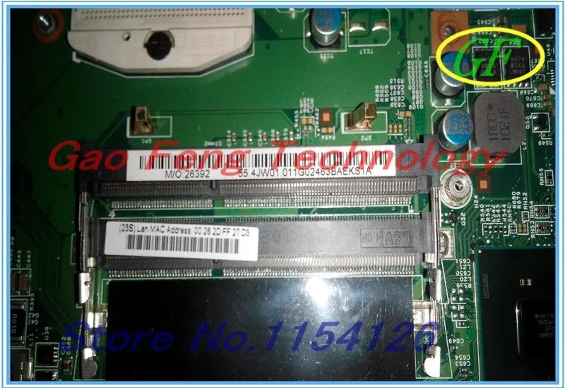 Материнская плата ноутбука 48.4jw06.011 для lenovo B560 Intel HM55 ddr3 разъем pga989 11S11012616 хорошее качество хорошо работает