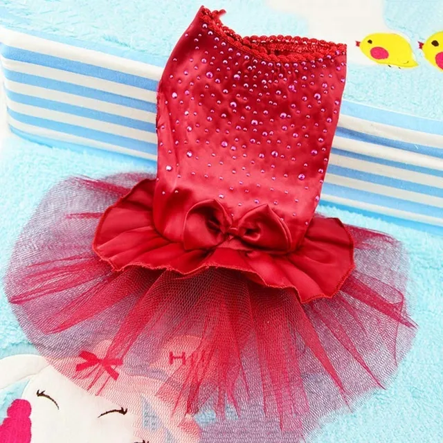 Pure Color Wedding Dog Dresses For Small Dogs Chihuahua Summer Puppy Dress Pomeranian Princess