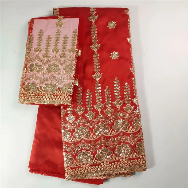 

WH!Latest African George Lace Fabric with 2yards Tulle Net Lace African George Wrapper High Quality African George Fabric!L60830