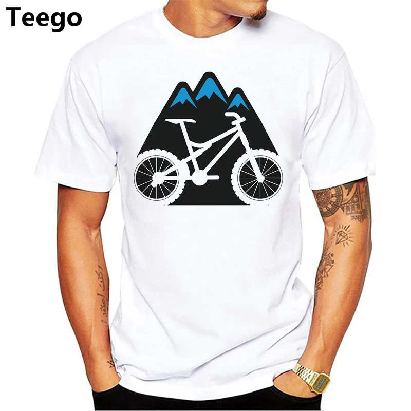 2018 Summer Fashion Men T Shirt Mountain Biking Printing O neck 100 Cotton Tshirt Camisetas Hip