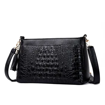 

Alligator Flap Leather Luxury Handbags Women Bags Designer Handbags High Quality Crossbody Bags For Women 2018 Sac A Main Femme