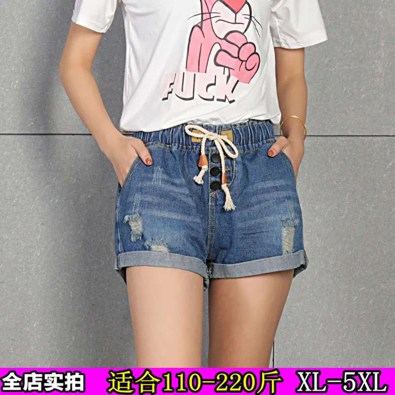 Europe Blue Denim Shorts For Women 2018 Summer New Brand