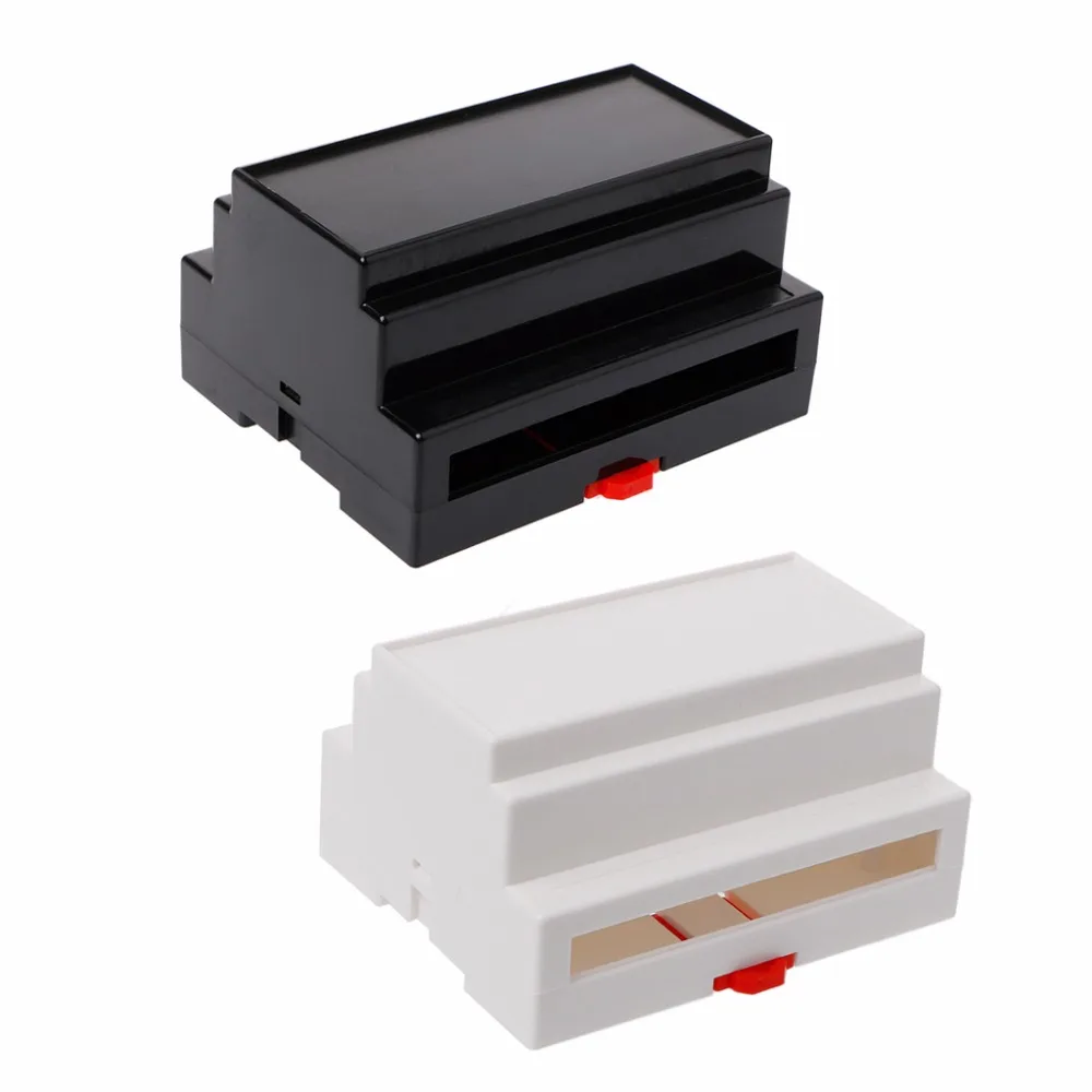

107*87*59mm Black/White Plastic Din Rail Junction Box Electronic Equipment Box Connectors