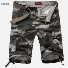 OLOME Новинка мужские шорты Карго крутой камуфляж Лето Горячая Распродажа хлопок повседневные мужские короткие штаны Удобная брендовая одежда солдат