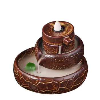 

incense Burner + 10Pcs Incense Cones,Creative Home Decor Grinder Shape Censer Backflow Incense Burner Use In house