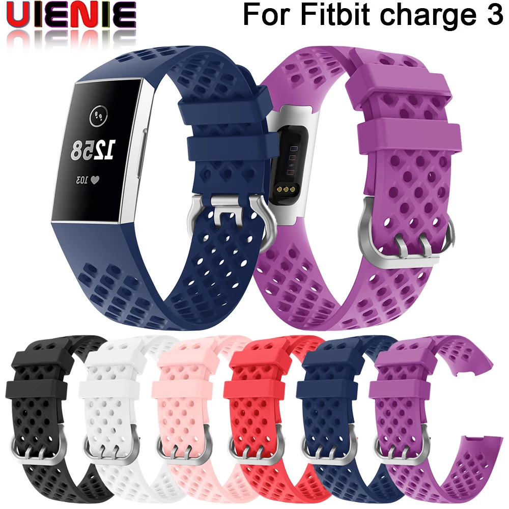Для Fitbit Charge 3 ремешок силиконовый браслет группа замена Смарт часы Открытый