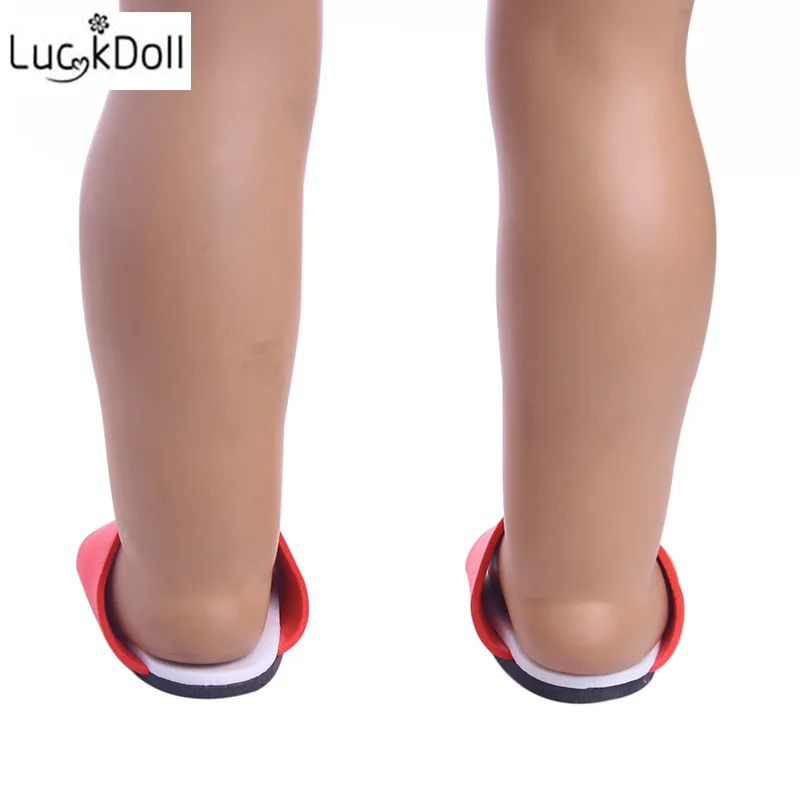 Luckdoll рекламные куклы мини-тапочки fit 18 дюймов американская кукла женщина и 43 см аксессуары для детской куклы игрушки для детей