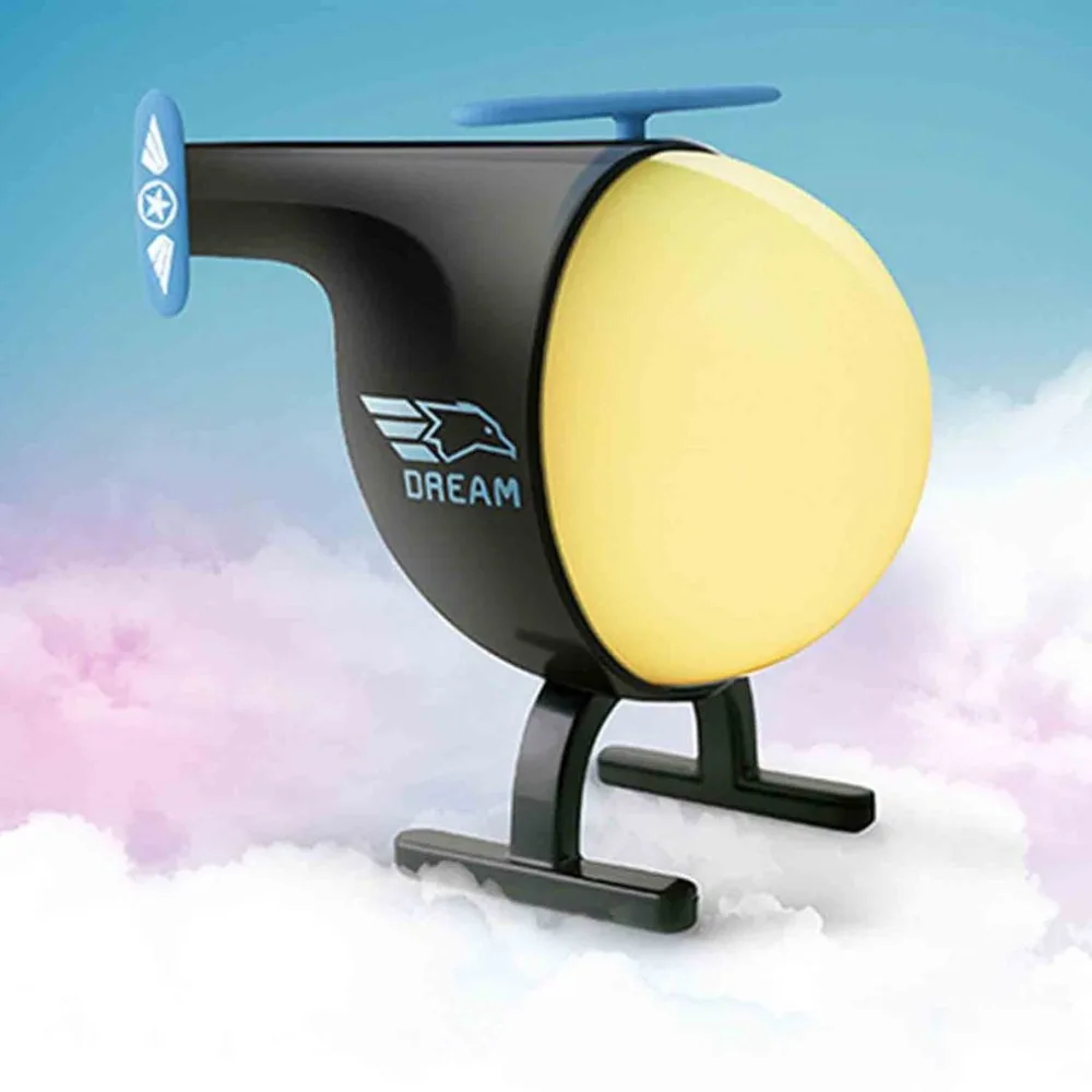 Creative Colorful LED Helicopter Night Light Lamp USB Charging Touch