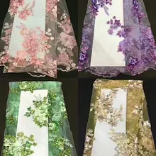 Удивительные ручной работы с кружевными цветами бальное платье вечерние платья Праздничное платье О-образным вырезом Тюль индивидуальный заказ Очаровательная Свадебные платья