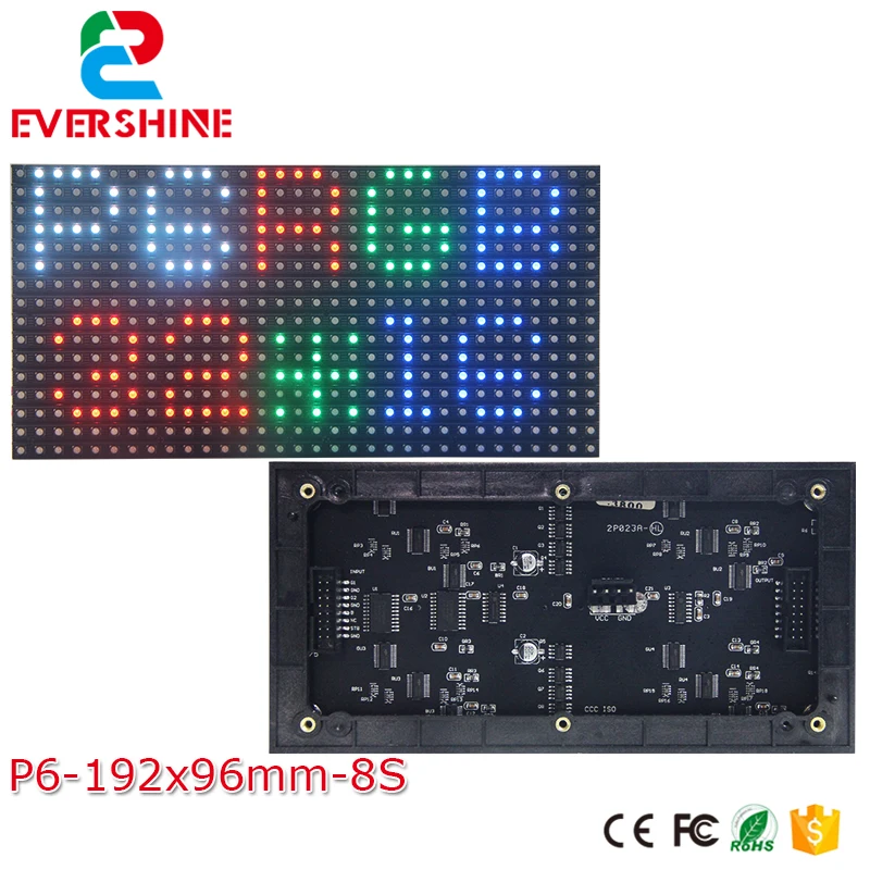 Alibaba Китай cn Крытый p6 полноцветный светодио дный модуль 32x16pixes smd3528 Размер 192 х 96 мм