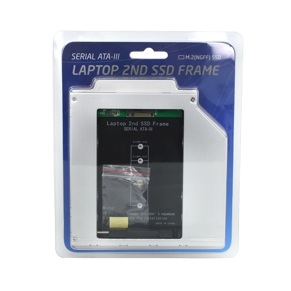 TISHRIC Caddy SATA 3,0 9,5 мм M.2 M2 NGFF 2nd Second HDD SSD жесткий диск Корпус для ноутбука DVD-ROM Алюминиевый Чехол Optibay