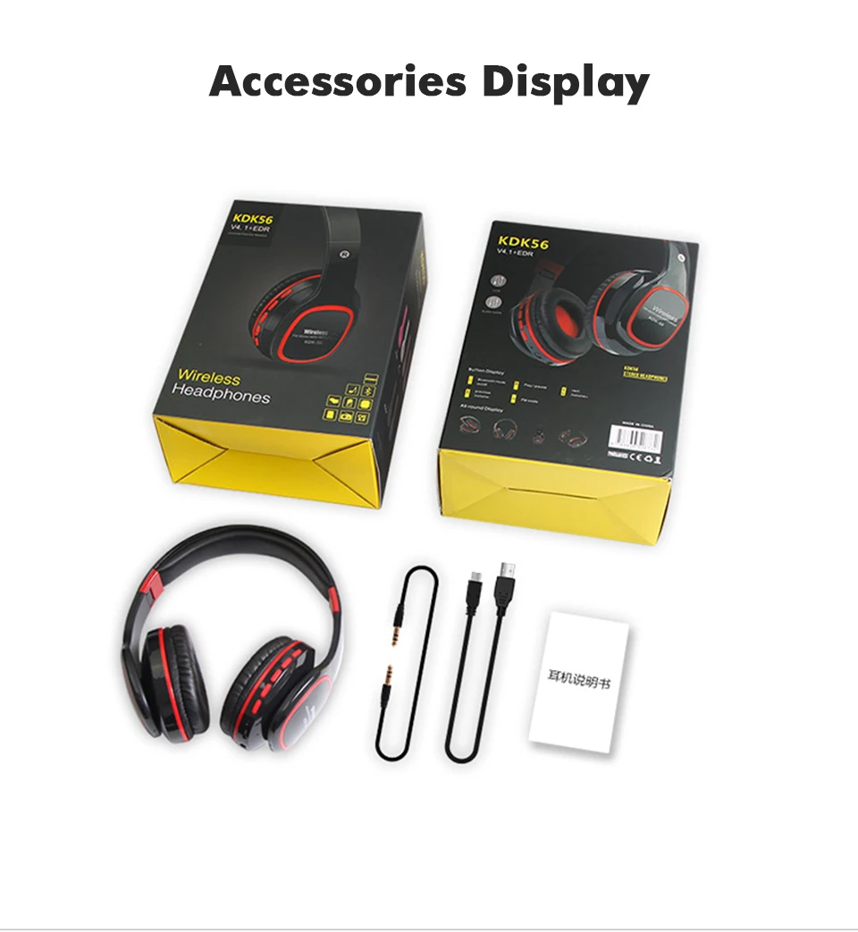 Sport bluetooth headphone noise cancelling wireless headphones handsfree bluetooth headphone with mic sd tf card slot fm radio (18)