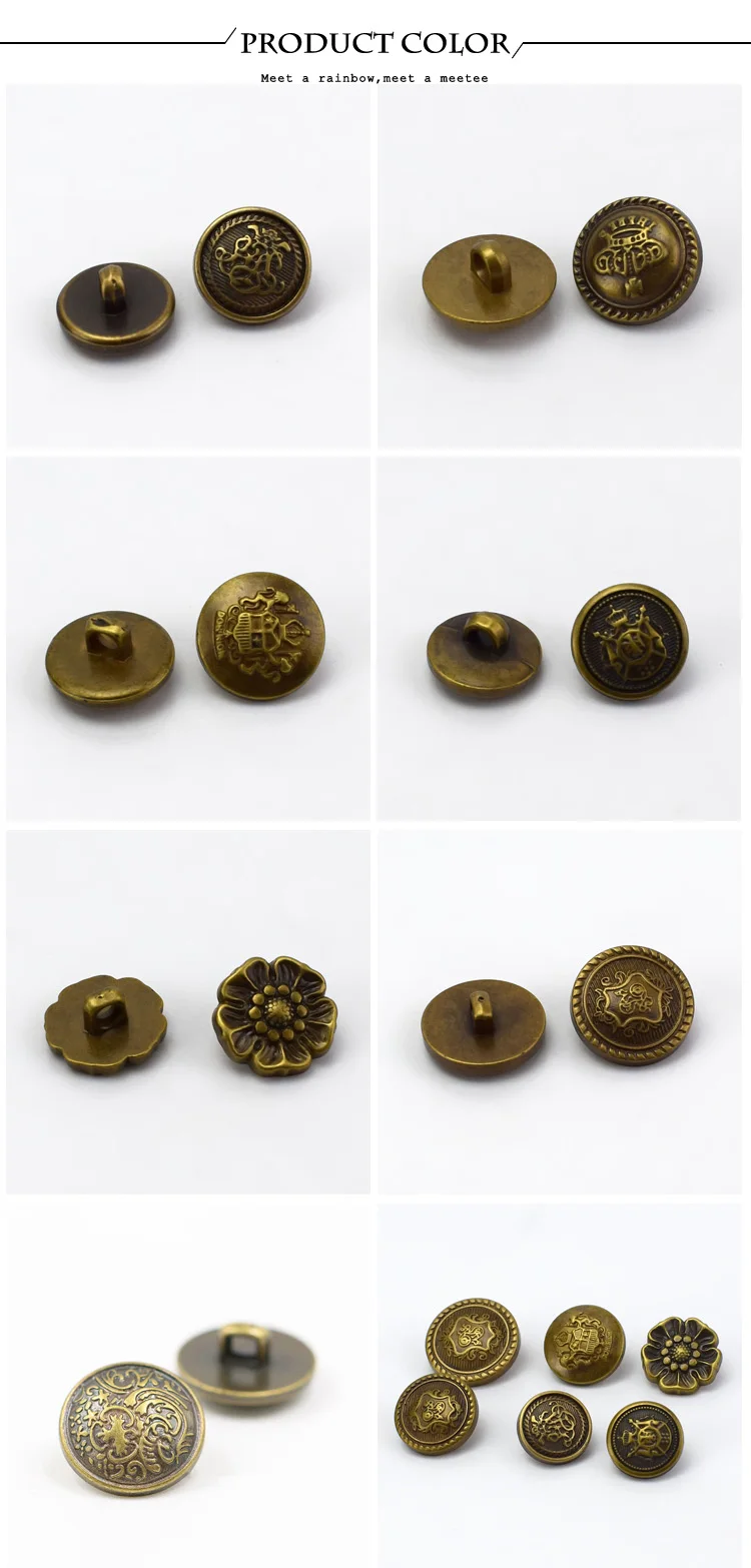 Meetee 50 шт 12,5-25 мм пластиковые бронзовые круглые хвостовик кнопки DIY пальто куртка декоративная пряжка швейные принадлежности для скрапбукинга