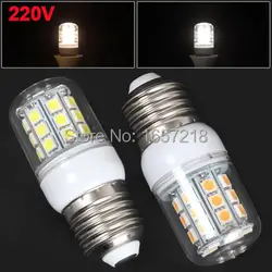 220 В теплый белый/белый свет 5 Вт 1000LM E27 30x5050 SMD LED лампа кукурузы бесплатная доставка 1 шт./лот