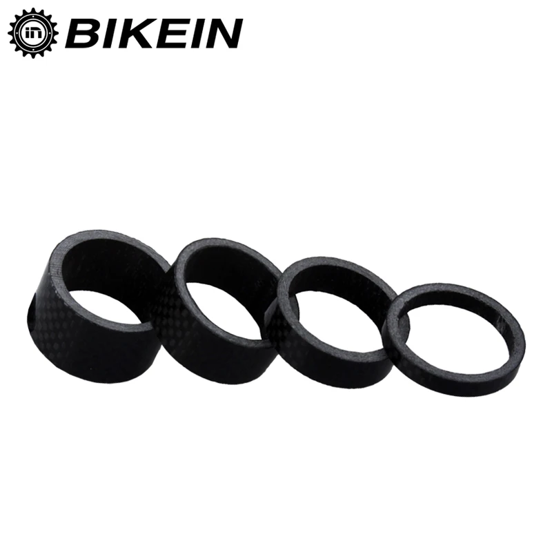 BIKEIN 4pcs Full 3k Carbon Fibre Bicycle 1 1/8" Headset Washer 28.8mm