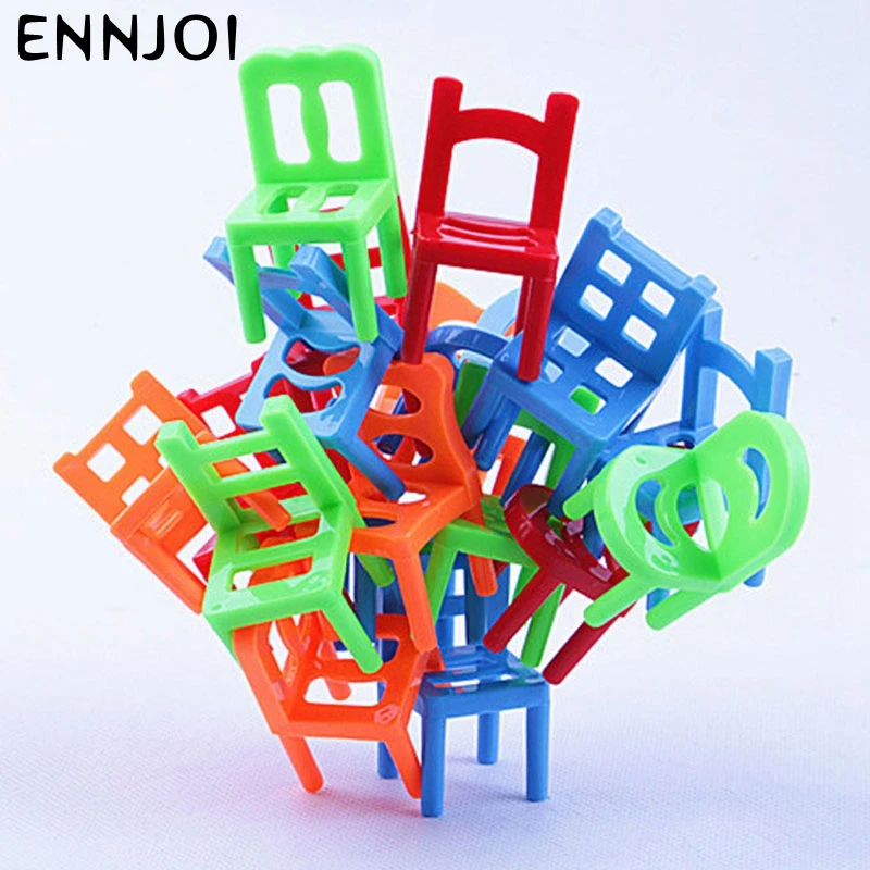 18Pcs Balance Chairs Board Game Children Kids Educational Balance Toys