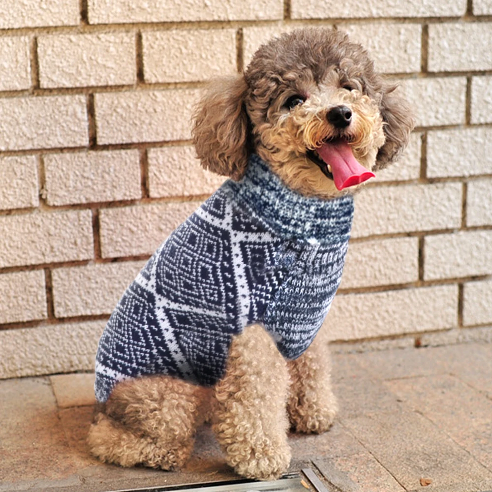 Одежда для собак на французском языке для бульдога Чихуахуа Мопс Теплый Зимний вязаный свитер для собак Одежда для маленьких щенков Ropa Perro костюм для собак