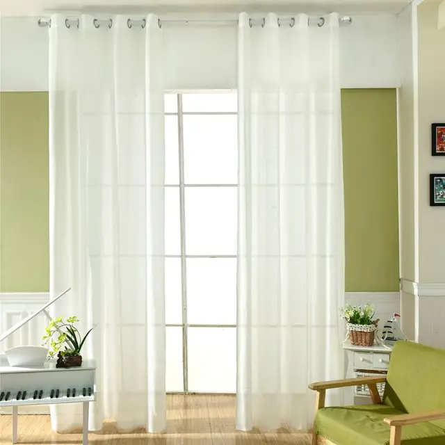 Solid Valances Tulle Voile Door Window Curtain Drape Panel Sheer ... Solid Valances Tulle Voile Door Window Curtain Drape Panel Sheer ...