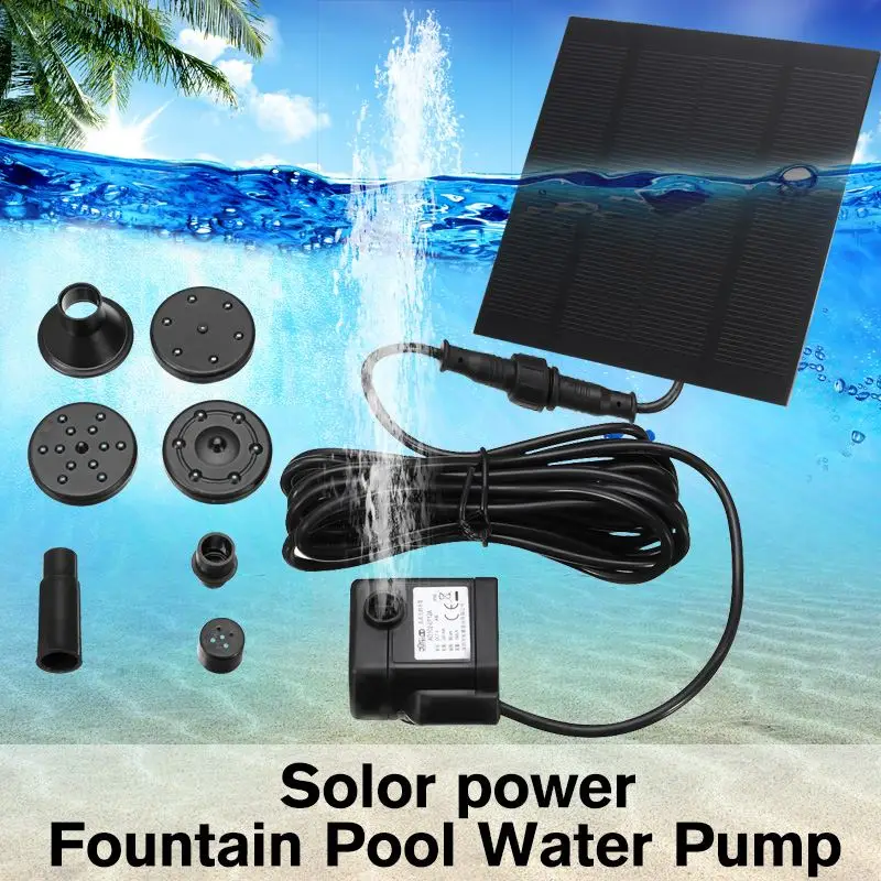 

Solar Power Floating Fountain Water Pump for Garden Landscape Pond Pool Fish Tank Pool Garden Solar Power Decorative Fountain