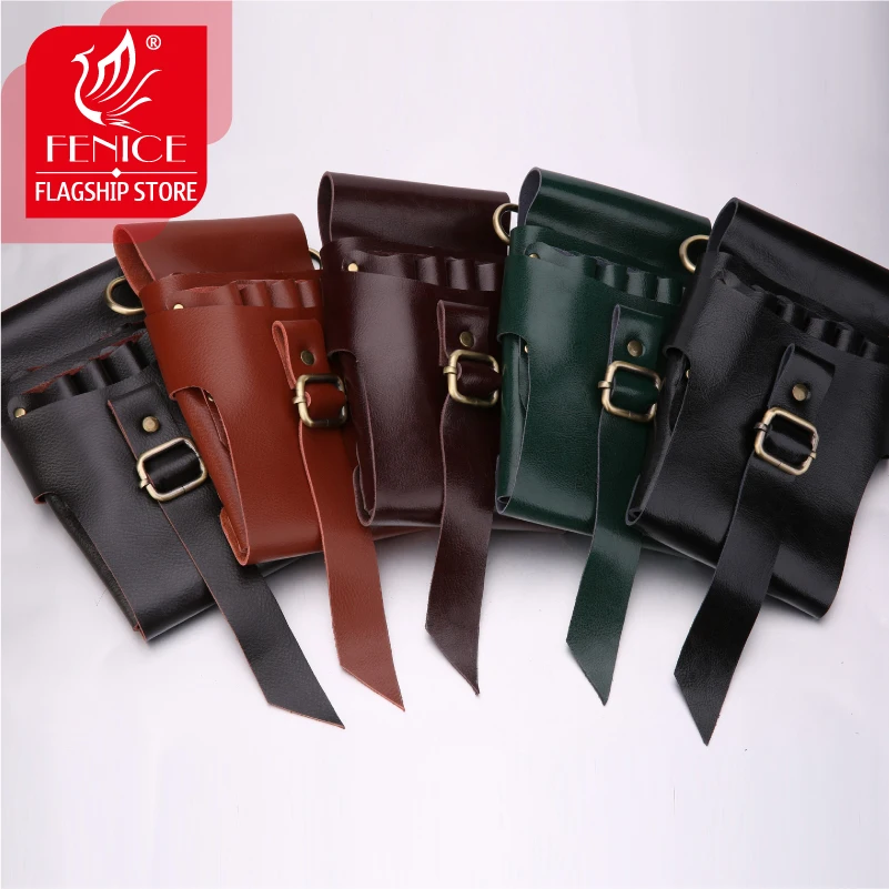 FeniceHigh Quality Buckle Retro Leather Case Hairdressing Barber Salon Holster Pouch Styling Tools Bag for 9 1 FeniceHigh Quality Buckle Retro Leather Case Hairdressing Barber Salon Holster Pouch Styling Tools Bag for 9 3