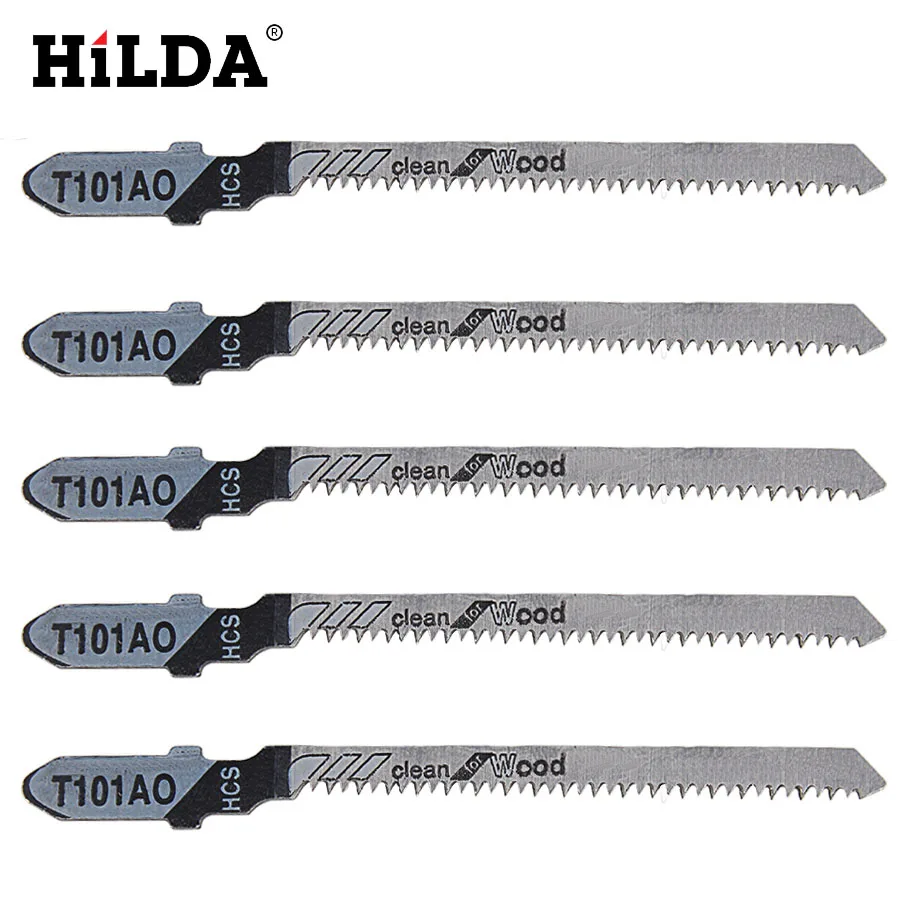 HILDA 5PCS Saw Blades 77mm Reciprocating Saw Blade Power Tools T101AO Clean Cutting For Wood PVC