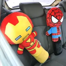 Novo 50cm bonito dos desenhos animados auto cinto de segurança arnês almofada de ombro capa proteção crianças almofada apoio carro travesseiro