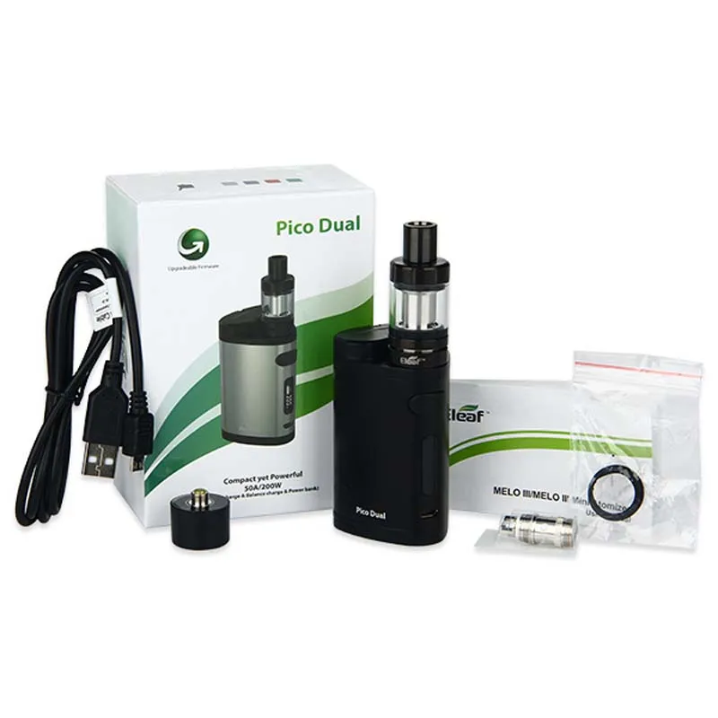 Оригинальный набор вейпа Eleaf Pico 200 Вт с 2 мл мини атомайзером MELO 3 0 3/0 5 Ом катушка EC