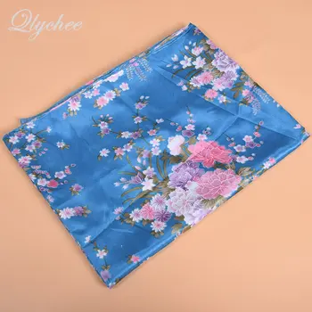 

100*150cm Multi Color Plants Flowers Patterned Smooth Satin Fabric For Women Vintage Garment DIY Sewing Cloth