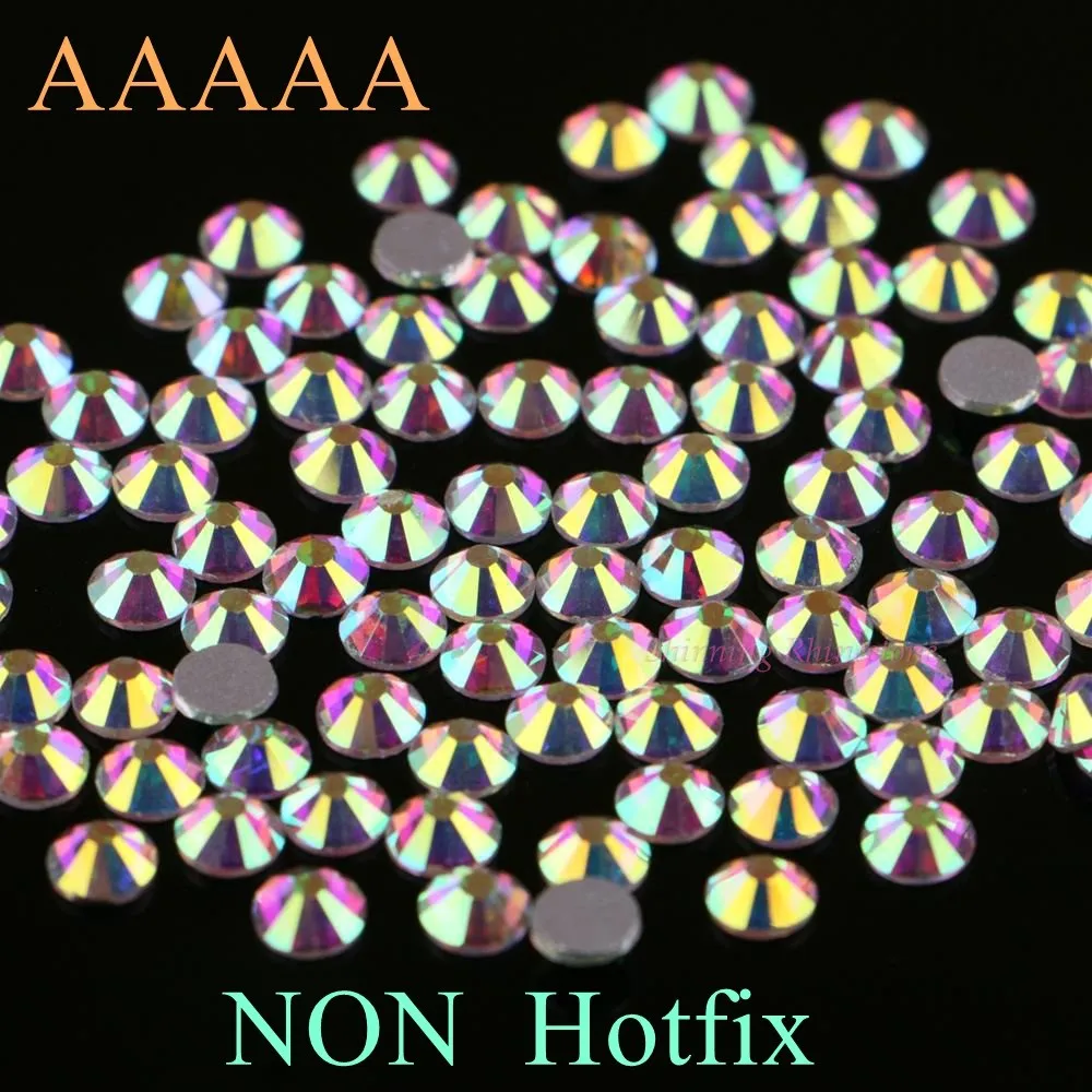 

Top Qaulity! NON Hotfix Rhinestone Nail Art Rhinestones All Colors All Sizes AAAAA Glass Flatback Non Hot Fix Strass Glue On