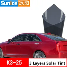 3 слоя Окно Оттенок Фильм 1,52 м x 5 м 25% VLT автомобиль солнечной Плёнки защиты теплоизоляции УФ тонирование