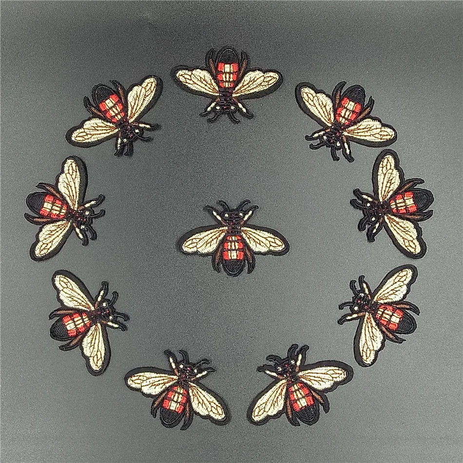 10 шт./лот мини нашивка в виде пчелы украшение для одежды футболки|embroidery iron on