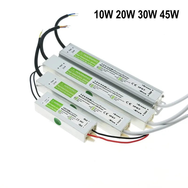 DC 12V LED Power Supply Waterproof IP67 Transformer 10W 20W 30W 45W 50W AC to DC Adapter Driver for LED Garden Lamp Strip Light DC 12V LED Power Supply Waterproof IP67 Transformer 10W 20W 30W 45W 50W AC to DC Adapter Driver for LED Garden Lamp Strip Light