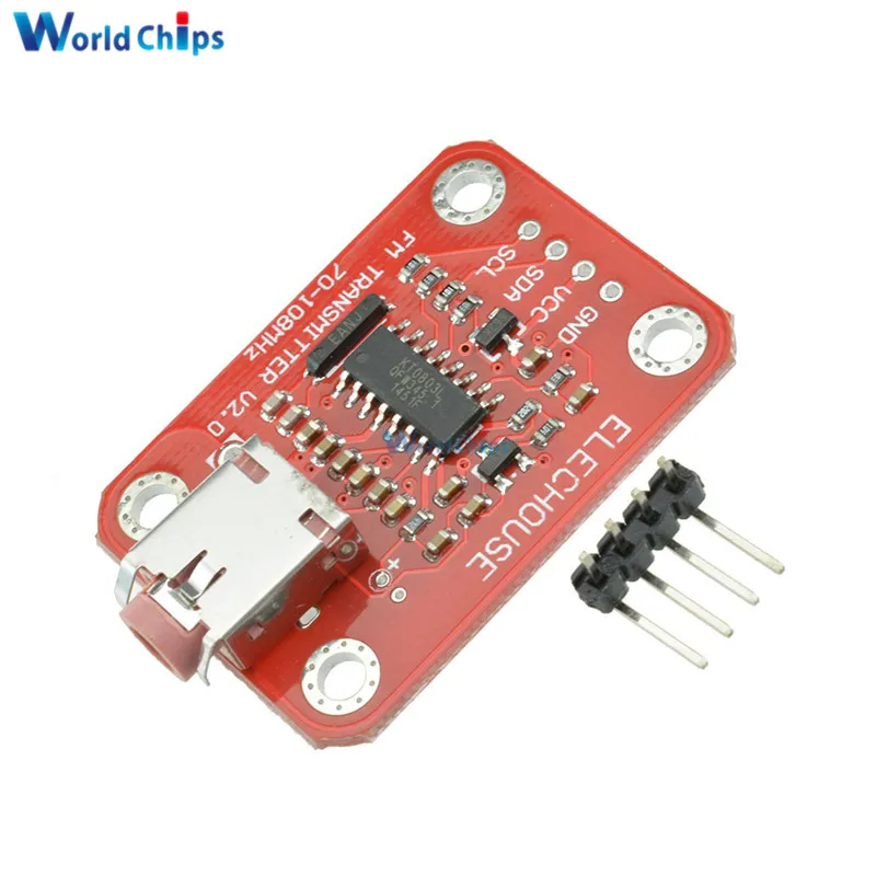 

FM Transmitter Module V2.0 Digital FM Radio Module For Arduino Microphone Audio