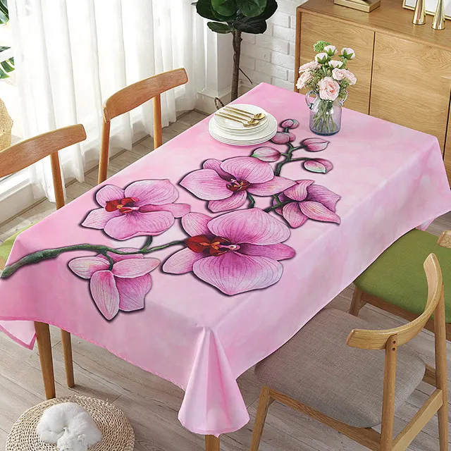 New Table Cloth Art Fresh Plant Polyester 3D HD Digital Printing