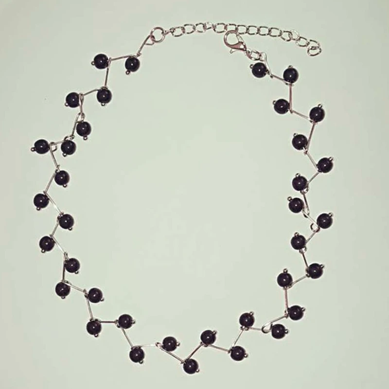 

2018 Trendy Statement Necklace Charm Simulated Pearl Beads Choker Necklace For Women Kolye Collier Femme
