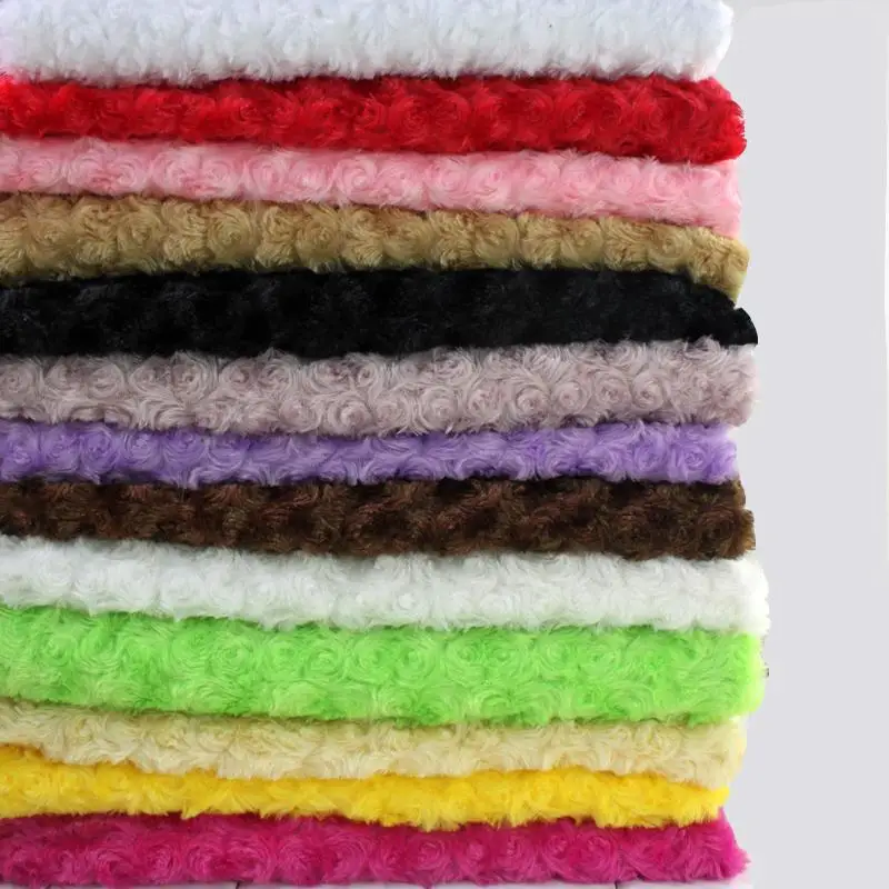 ROSE/ROSETTE SWIRL MINKY FABRIC plush fabric 13 colors available 50