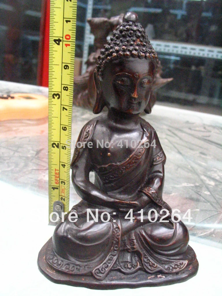 

$old craft$ Elegant Small Buddha Bronze Statue (A0314)