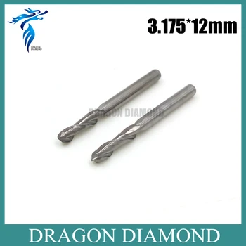 

10pcs 3.175*12mm Carbide Ball Nose Milling Cutter, Machine Engraving Tools, End Mills, Carving Router Bits, 3D Relief on Wood