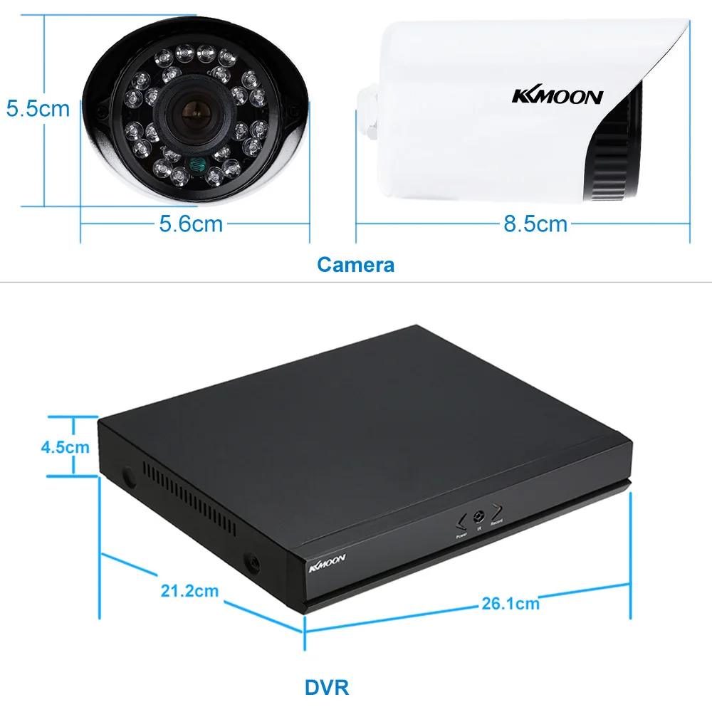 KKmoon 8CH HDMI 960H DVR рекордер 4 шт. 700TVL IR Водонепроницаемая камера видеонаблюдения домашняя система безопасности комплекты видеонаблюдения