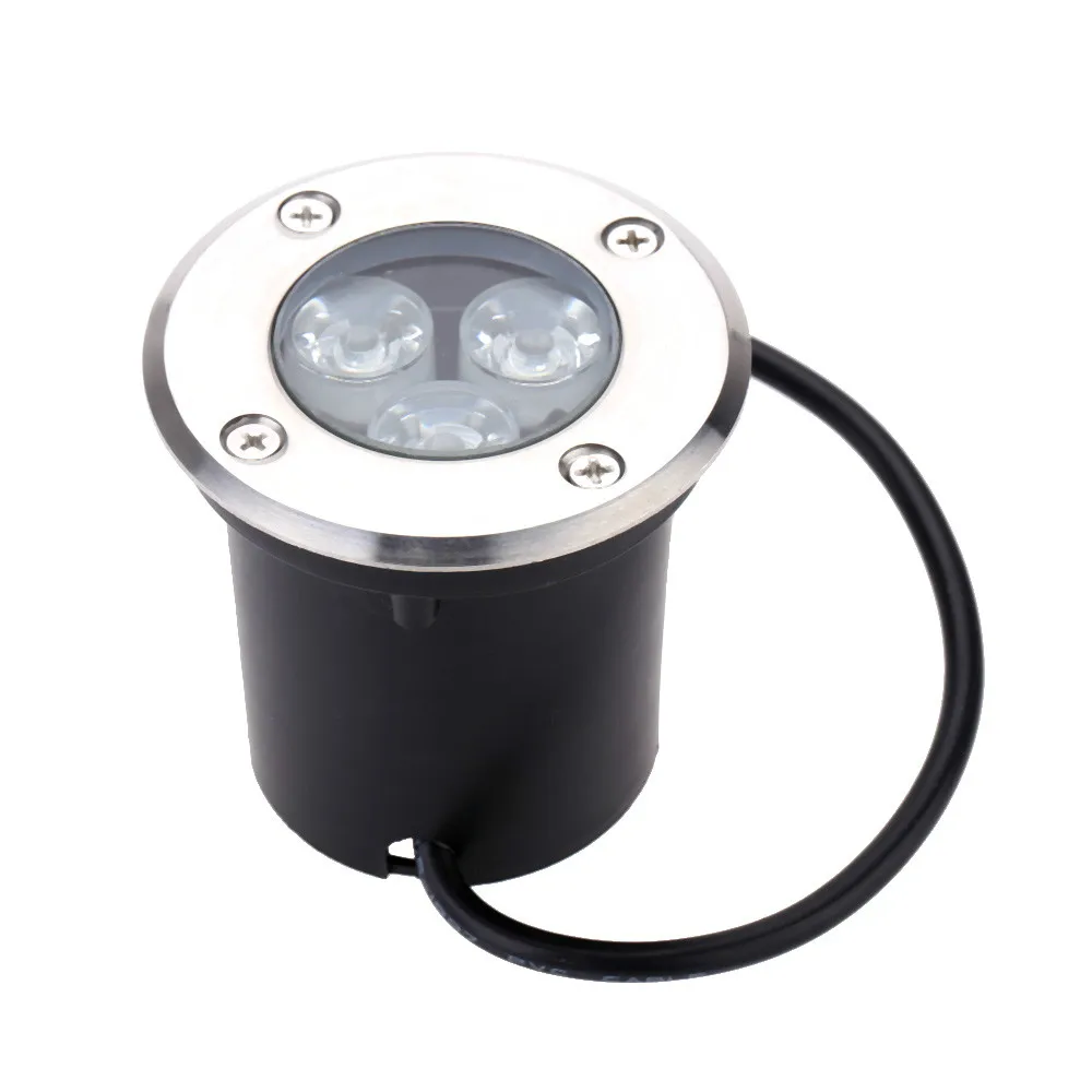 12V LED Underground Light Lamp 24V DC Outdoor Garden Inground Lamp 3W RGB Recessed Floor Landscape Spot Lights 220V 110V IP67 led underground light