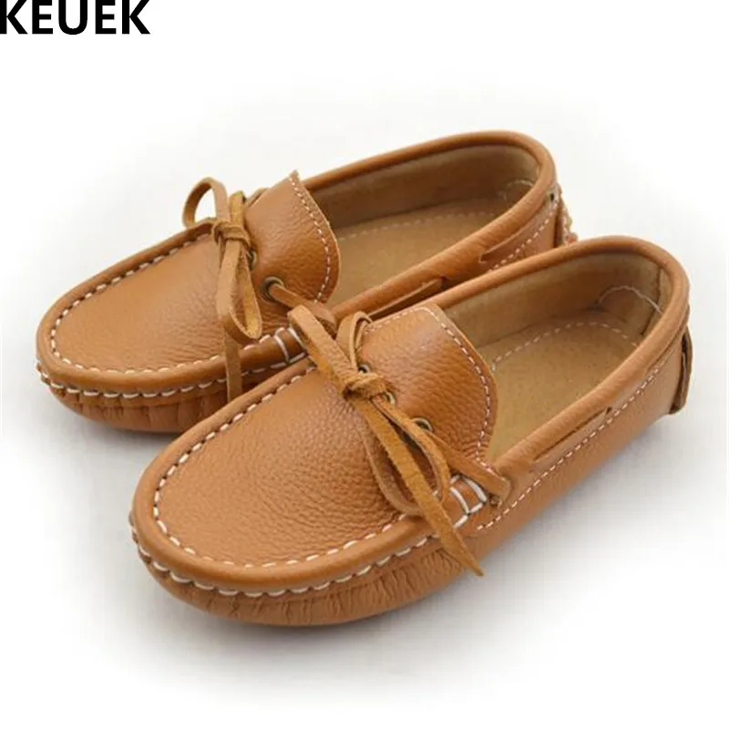 

New Children Single Shoes Baby Toddler Leather Shoes Boys Girls Genuine Leather Casual Loafers Student Moccasins Kids Flats 02