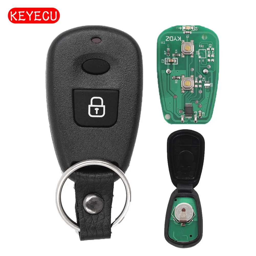 

KEYECU Remote Key Fob 2 Button 315MHz for Hyundai Santafe Elantra 2002-2006 FCC ID: OSLOKA-510T